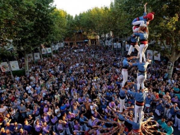 Trobada castellera amb els Castellers del Prat i els Manyacs de Parets