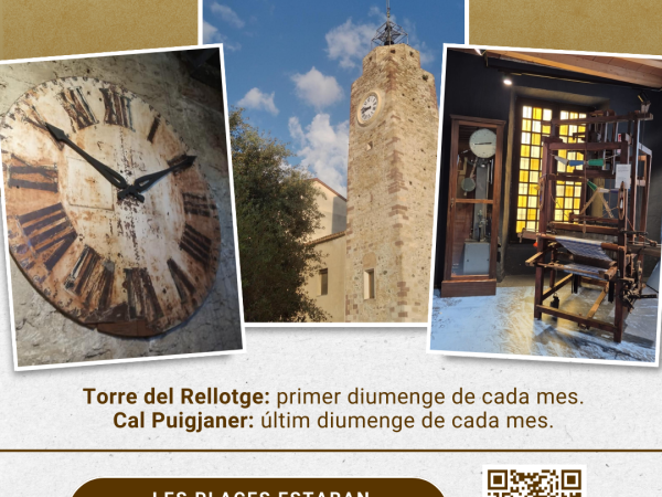 Visites guiades a la Torre del Rellotge i al Centre Cultural Cal Puigjaner