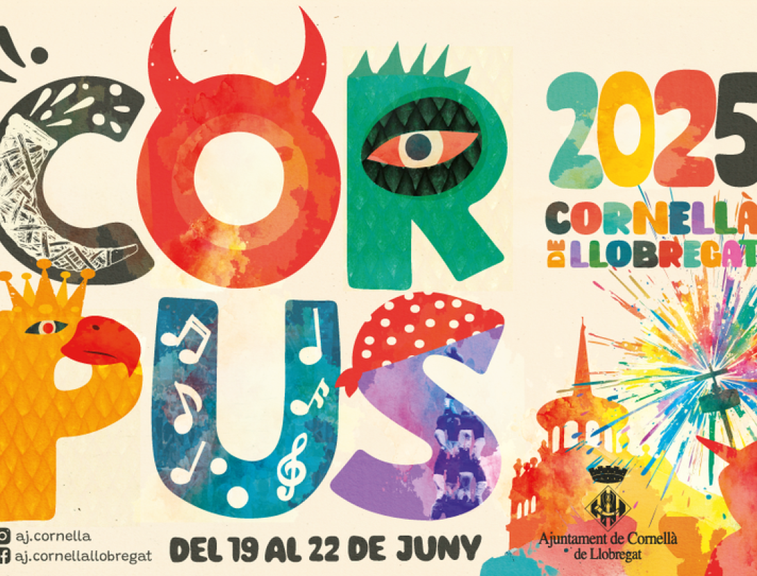 Cartell Festa Major de Cornellà Corpus 2019