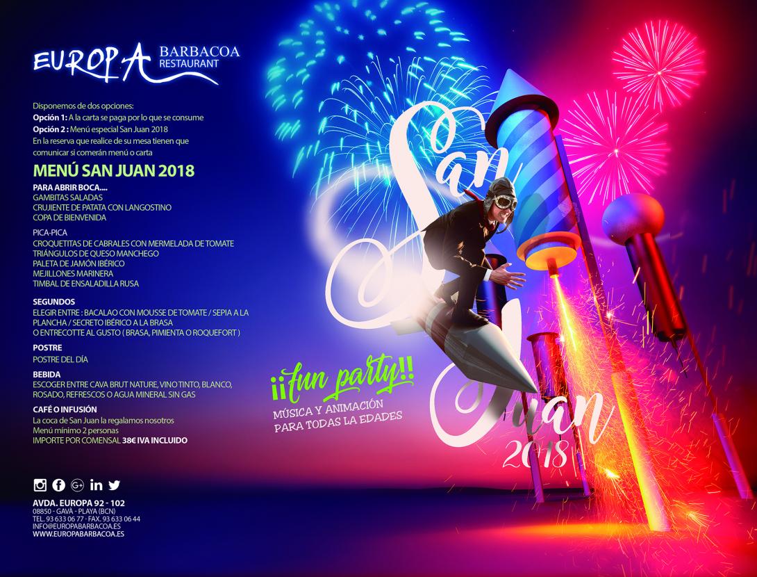 SAN JUAN 2018 EN EUROPA BARBACOA RESTAURANT GAVÀ