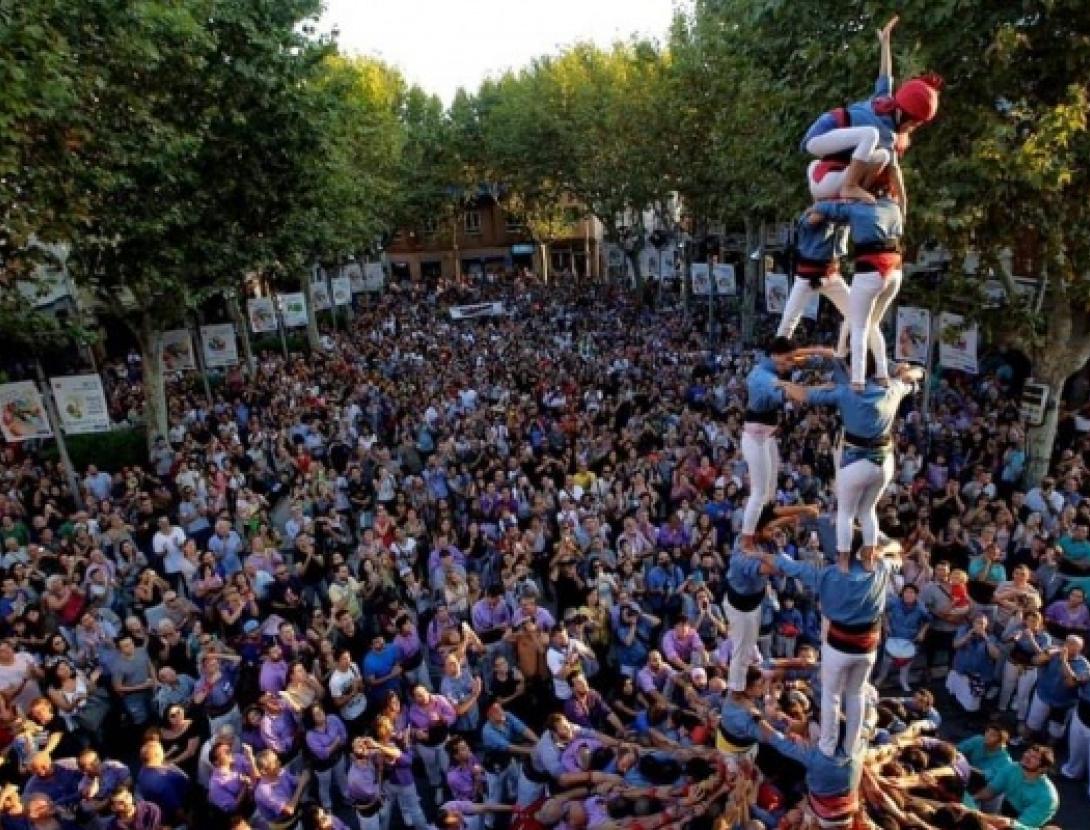 Trobada castellera amb els Castellers del Prat i els Manyacs de Parets