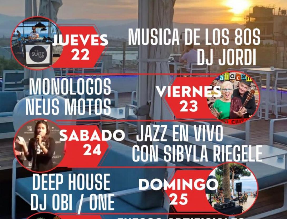 Festa Major del Prat la terrassa de l´Hotel Sallés Ciutat Del prat