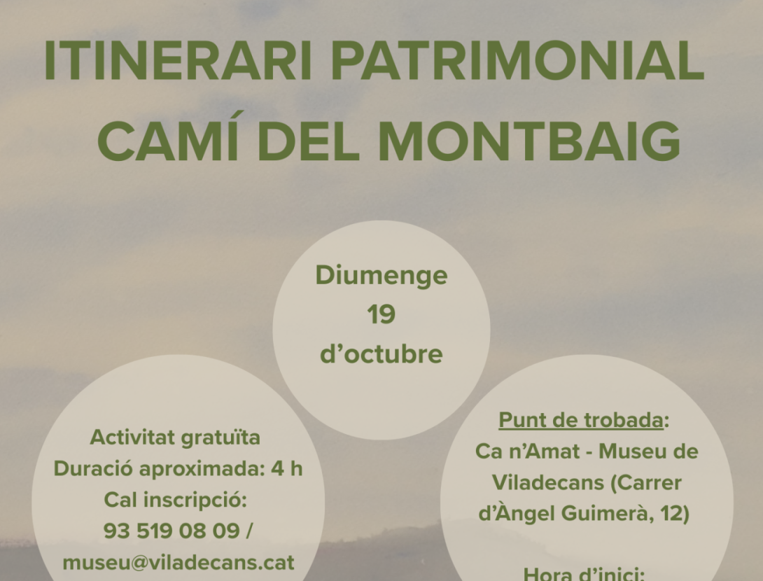 Itinerari Patrimonial: Camí del Montbaig
