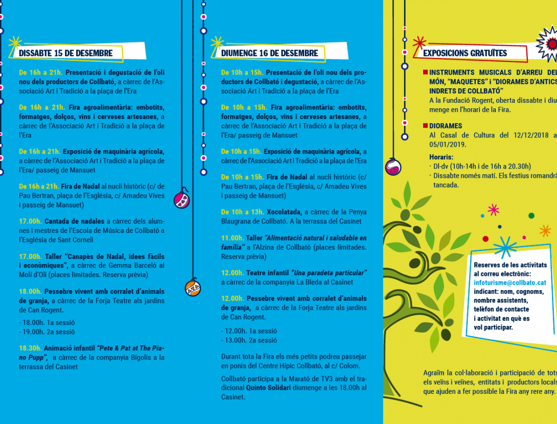 A la fira podreu gaudir d'un gran nombre d'activitats