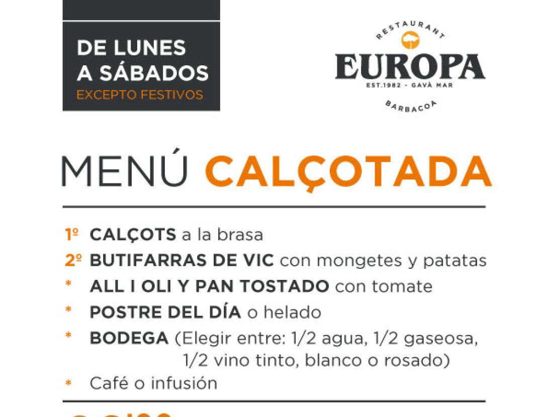 Menú Calçotada