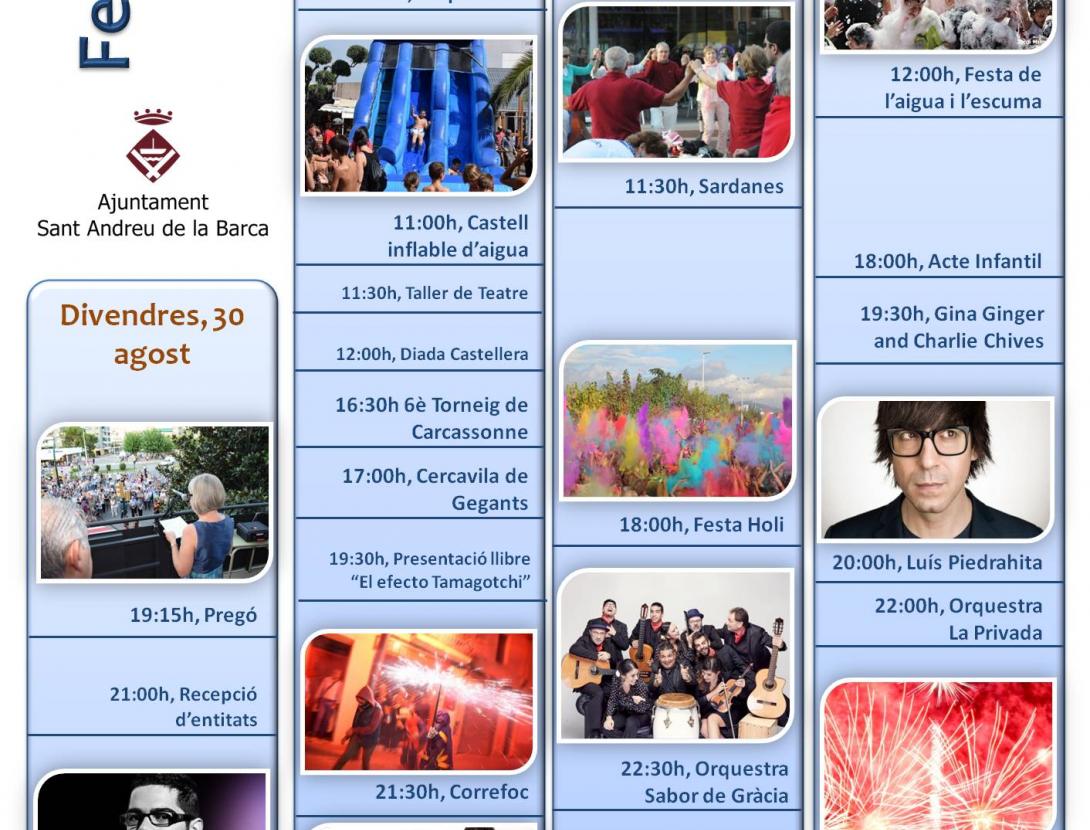 Programa Festa Major Sant Andreu de la Barca 2019