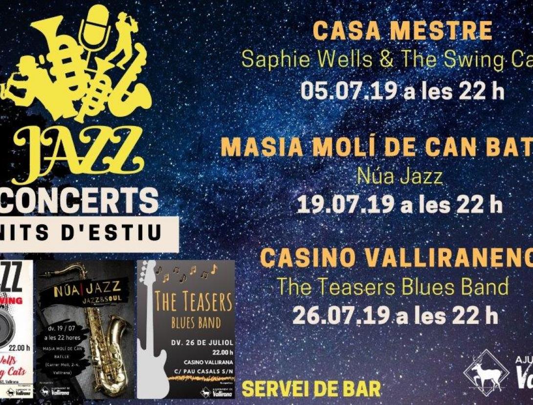 Concert Nits d'estiu: Núa Jazz (Jazz & Soul) a Vallirana | Consorci de  Turisme del Baix Llobregat
